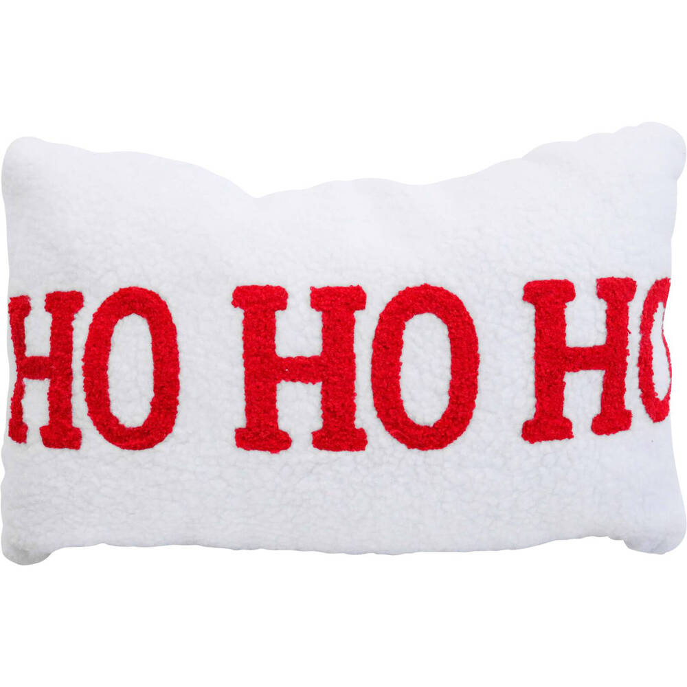 LVD Furry Ho Ho Ho Cushion Pillow Christmas Bedding/Sofa Decor 35x55cm Rect