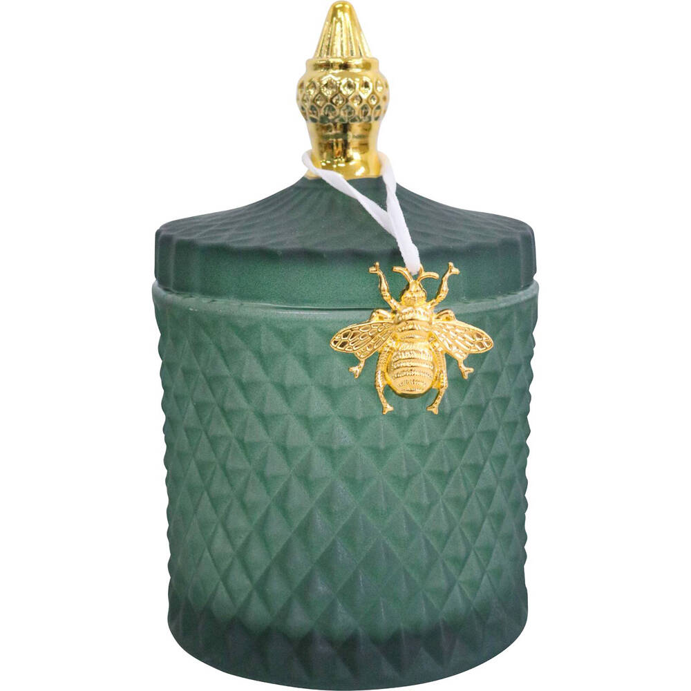 LVD Glass Cruz Trinket Box Storage Home Tabletop Decor Round 18.5cm Forest