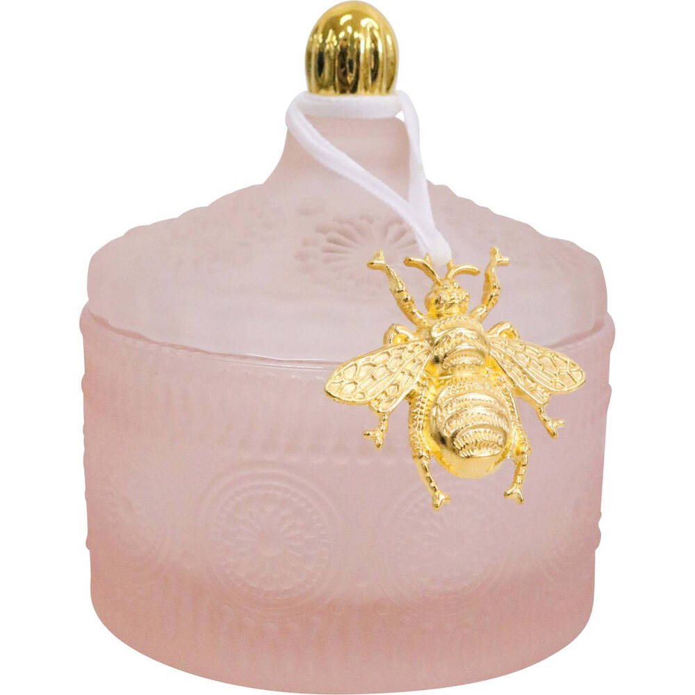 LVD Glass Chloe Trinket Box Storage Home Tabletop Decor Round 10cm Sand
