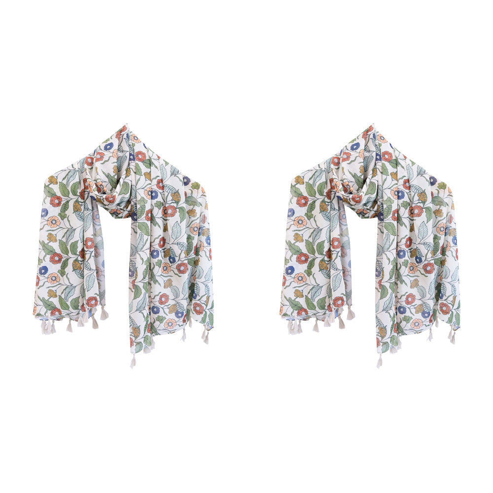 LVD Indienne Scarf/Sarong Women's Beach Cover Up Shawl 90x180cm Polyester (2 Pack)