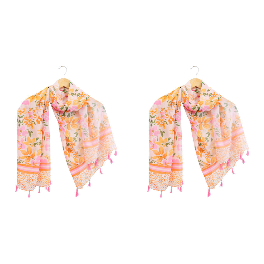 LVD Summer Sunshine Scarf/Sarong Women's Beach Cover Up 90x180cm Polyester (2 Pack)