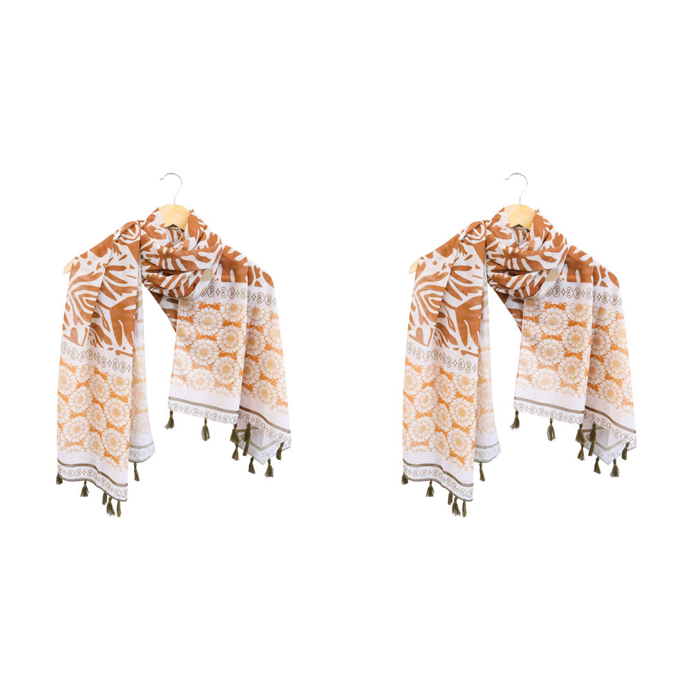 LVD Matisse Scarf/Sarong Women's Beach Cover Up Shawl 90x180cm Polyester (2 Pack)