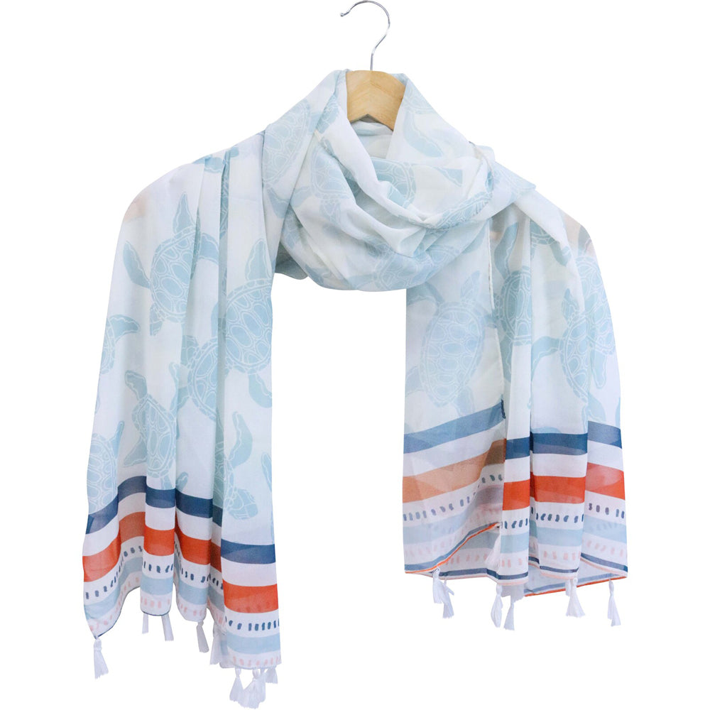 LVD Turtles Scarf/Sarong Women's Beach Cover Up Shawl 90x180cm Polyester