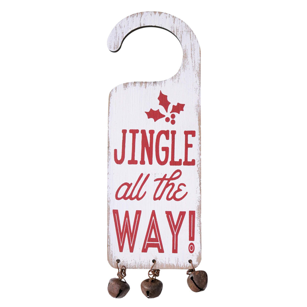 LVD Door Signs Jingle Decorative Display Christmas Home Lounge Decor Assorted