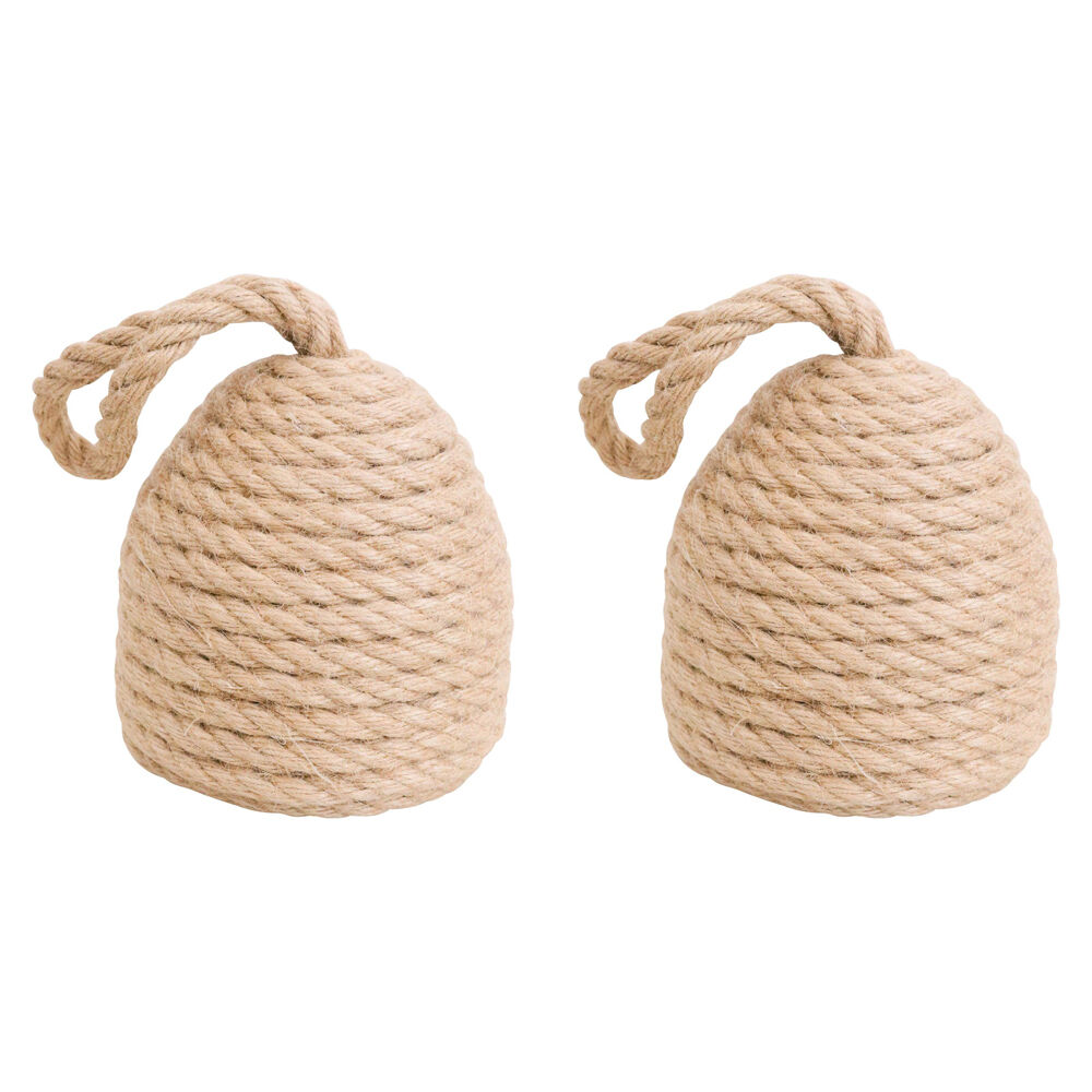 LVD Doorstop Rope Hive Weighted Door Stopper Home/Office Decor 15cm Natural (2 Pack)
