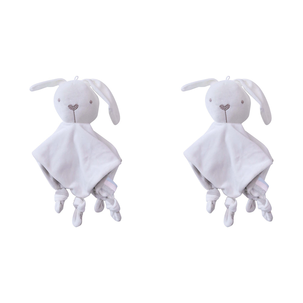 LVD Comforter Blankierattle Bunny Home/Nursery Decor Children/Baby 0+ 23cm (2 Pack)