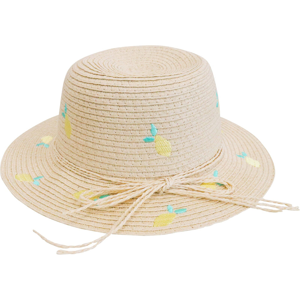 LVD Kids/Children Woven Sun Outdoor Summer Hat 30cm Brim Round Lemoncello (2 Pack) — image 2