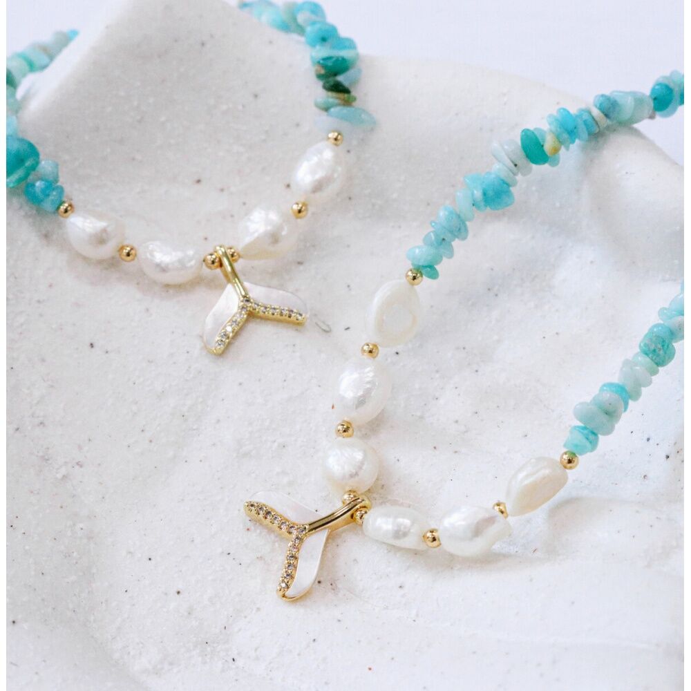 LVD Bracelet Freshwater Pearl Marine Stylish Natural Jewelry/Accessory 17cm (2 Pack) — image 2