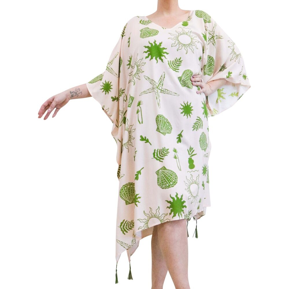 LVD Vacation Kaftan Women's/Ladies Beach Cover Up Robe One Size Polyester