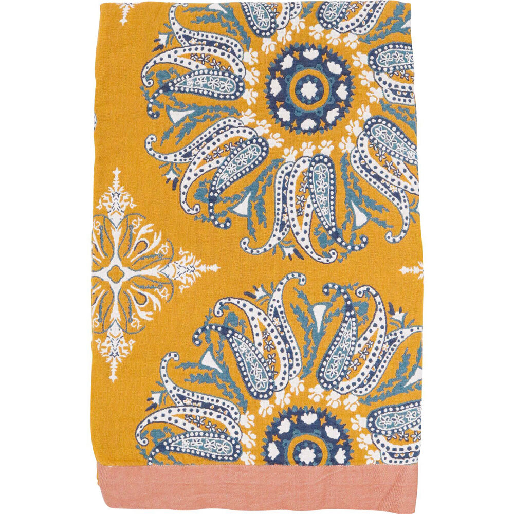 LVD 230x200cm Bonnie 100% Cotton Bohemian Print Throw Decor Blanket