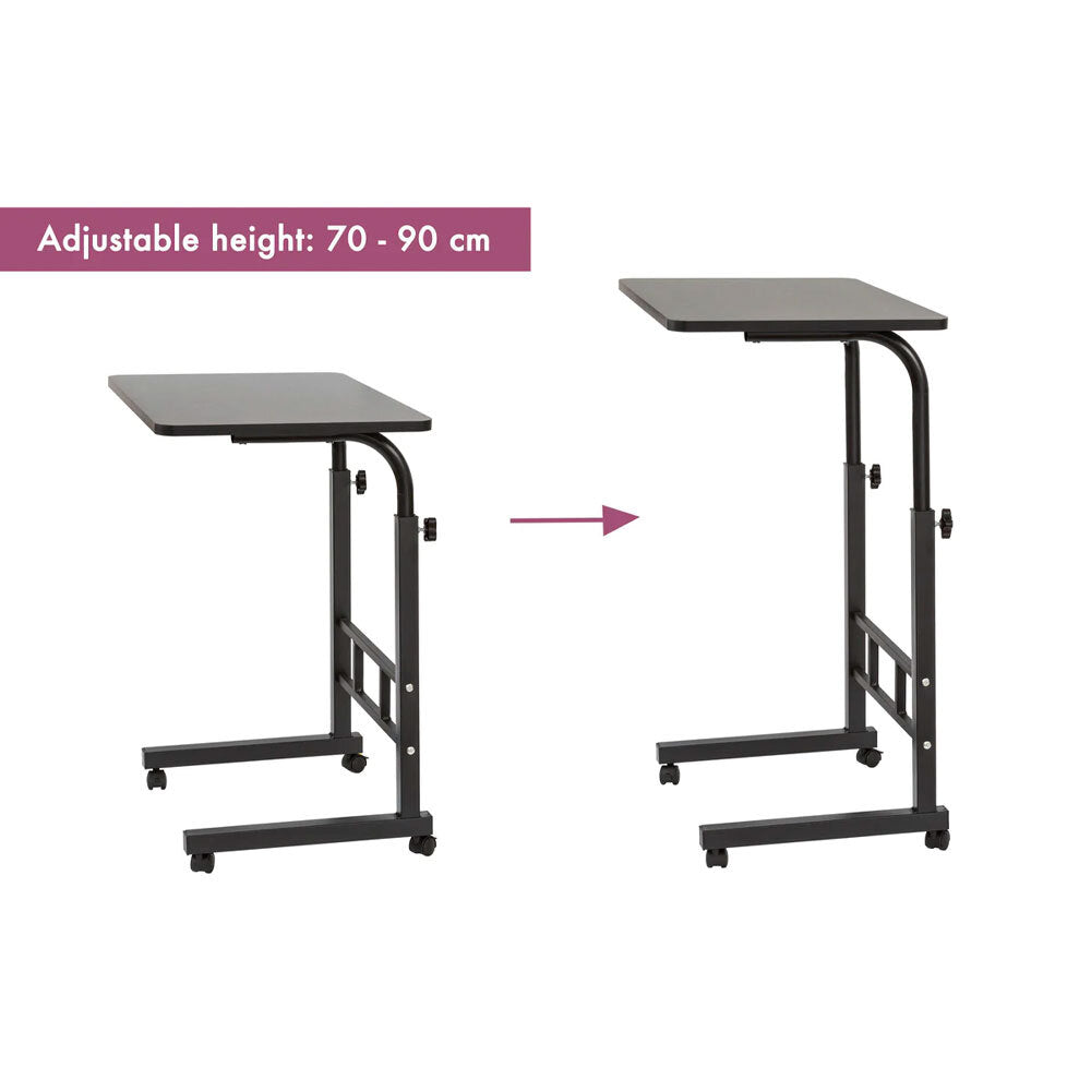Hacienda Black Portable Laptop Computer Study Desk w/Adjustable Stand Height