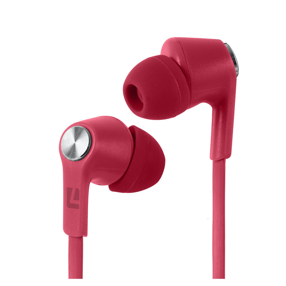 Liquid Ears Wired In-Ear Earphones/Headphones for Music/Calls w/ Mic/3.5mm Red — image 2