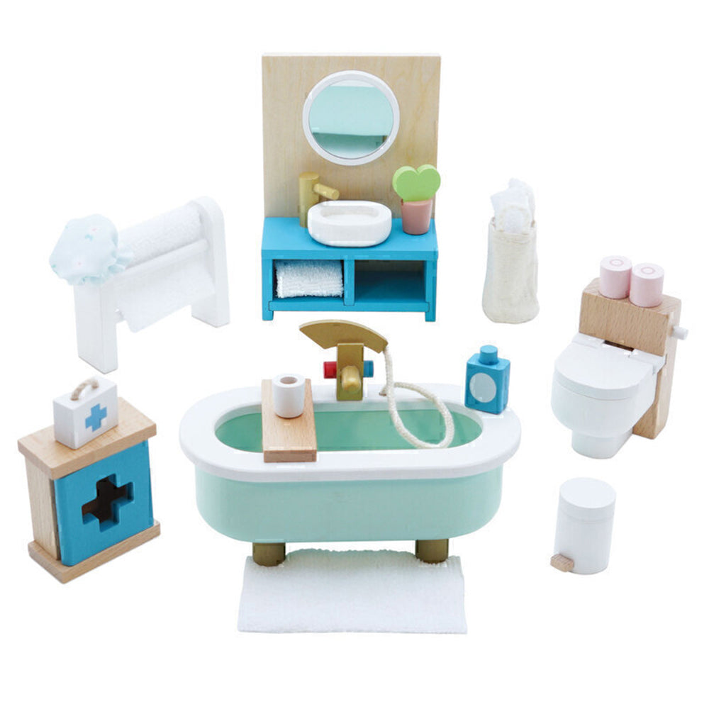 LE Toy Van Daisylane Bathroom Kids/Children Wooden Interactive Toy Play Set 3y+
