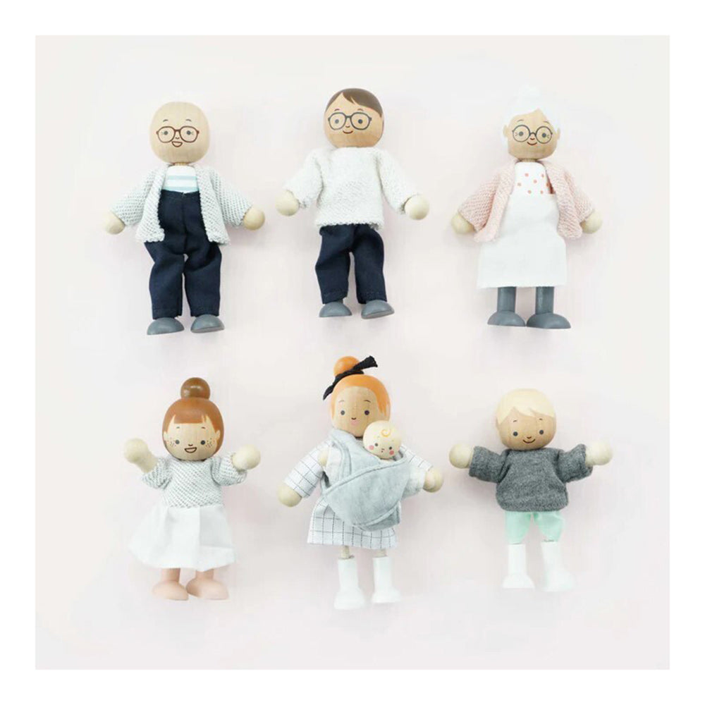 LE Toy Van Posable My Doll Family Kids/Children 10x13cm Wooden Toy 3y+ (7 Pieces) — image 3