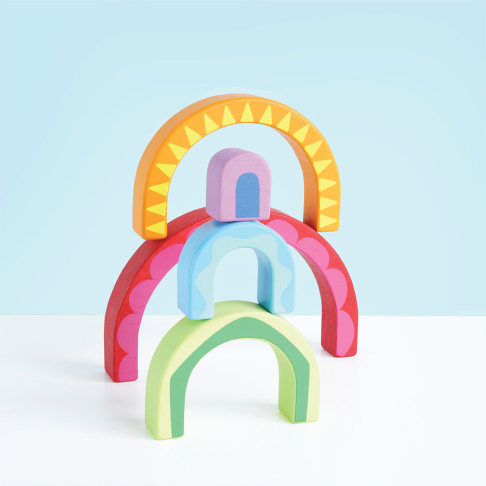 LE Toy Van Petilou Rainbow Tunnel Kids/Toddler Sensory Play Wooden Toy 12m+ — image 10