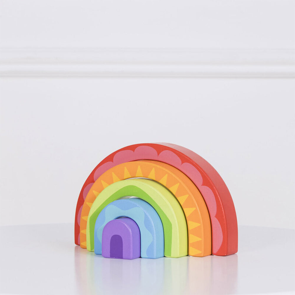 LE Toy Van Petilou Rainbow Tunnel Kids/Toddler Sensory Play Wooden Toy 12m+ — image 6