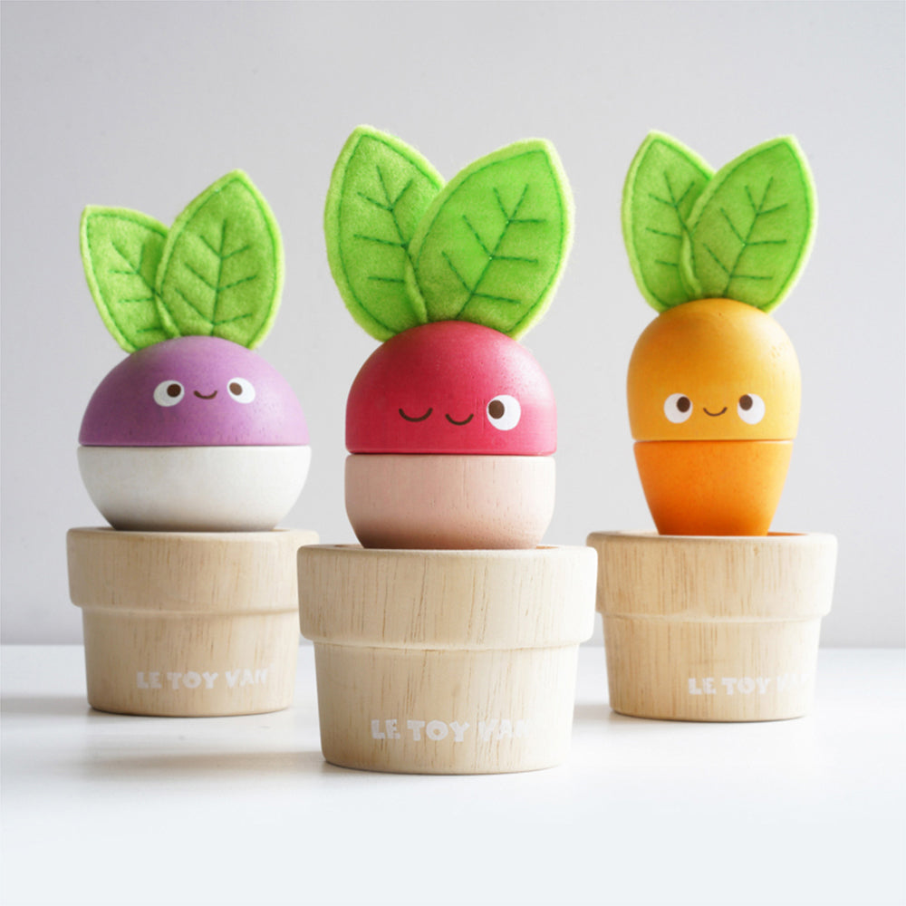 LE Toy Van Petilou Stacking Veggies Kids/Toddler Sensory Wooden Toy 18m+ — image 10