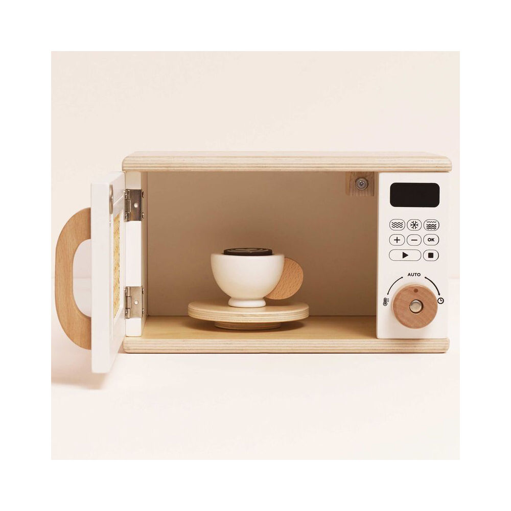 LE Toy Van 3y+ Kids Pretend Play Wooden Microwave Set w/ Closeable Door — image 4
