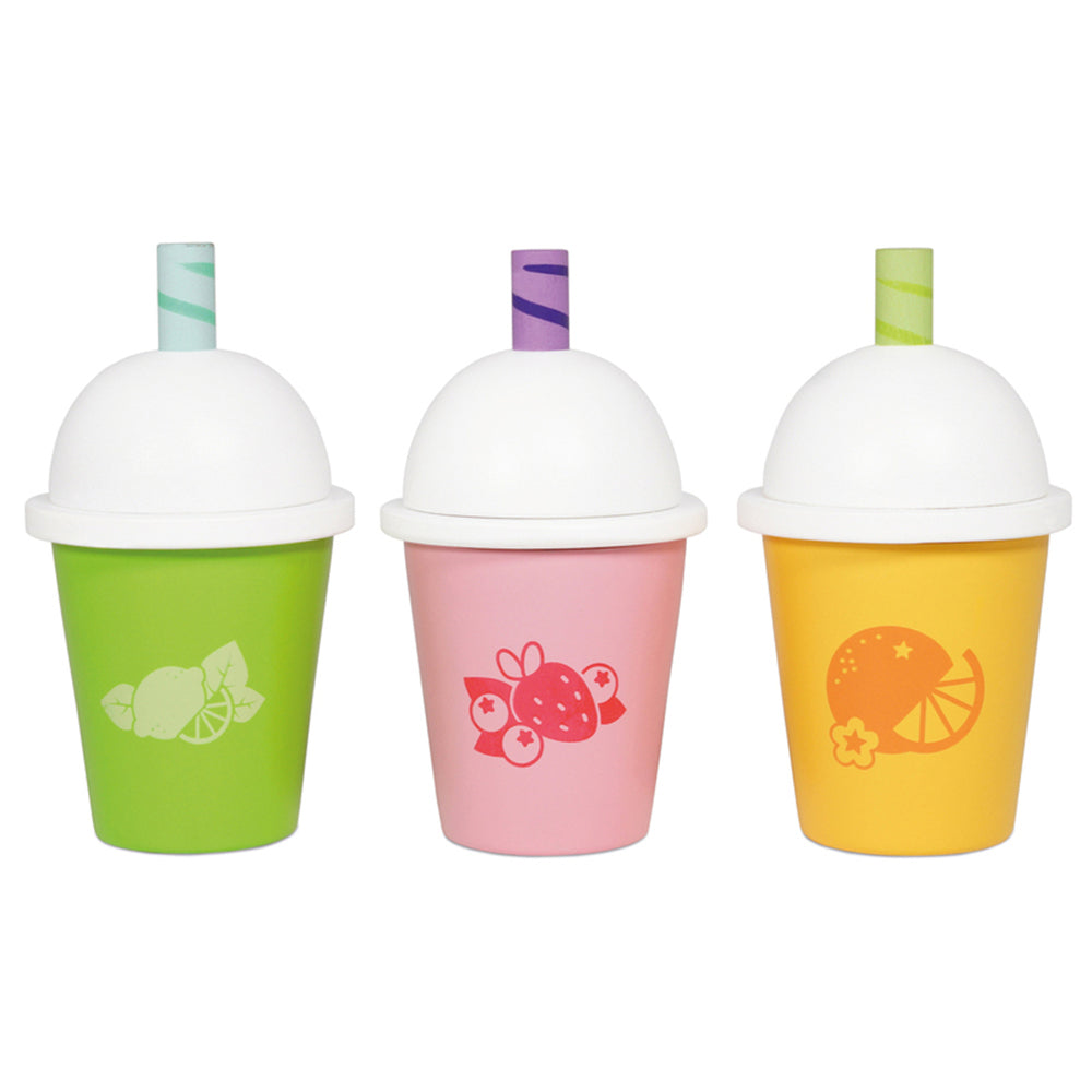 LE Toy Van Honeybake Fruit Smoothies Kids/Children 7x13cm Wooden Toy 2y+ (3 Pieces)
