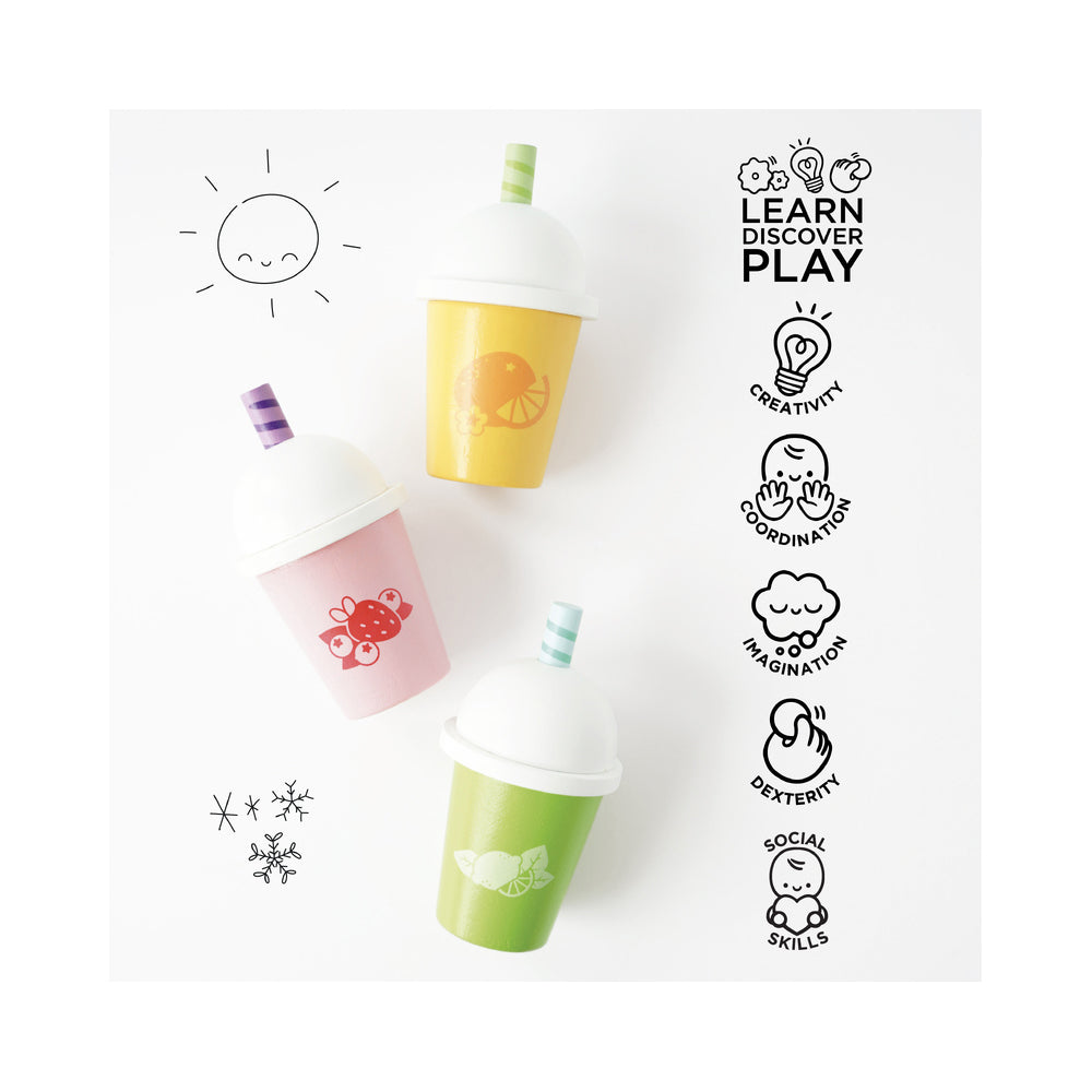LE Toy Van Honeybake Fruit Smoothies Kids/Children 7x13cm Wooden Toy 2y+ (3 Pieces) — image 3