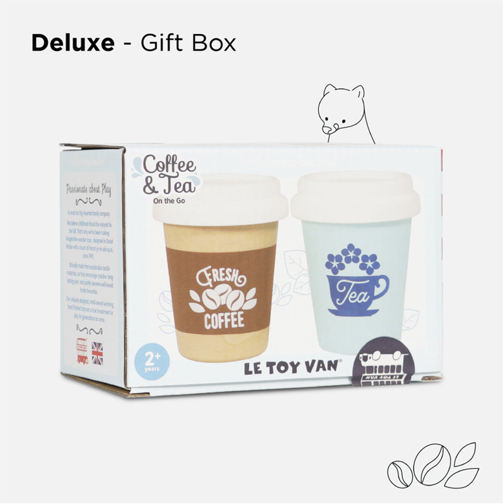 LE Toy Van Honeybake Take Away Hot Drink Cups Set 7x9cm Wooden Toy 2y+ (2 Pieces) — image 10