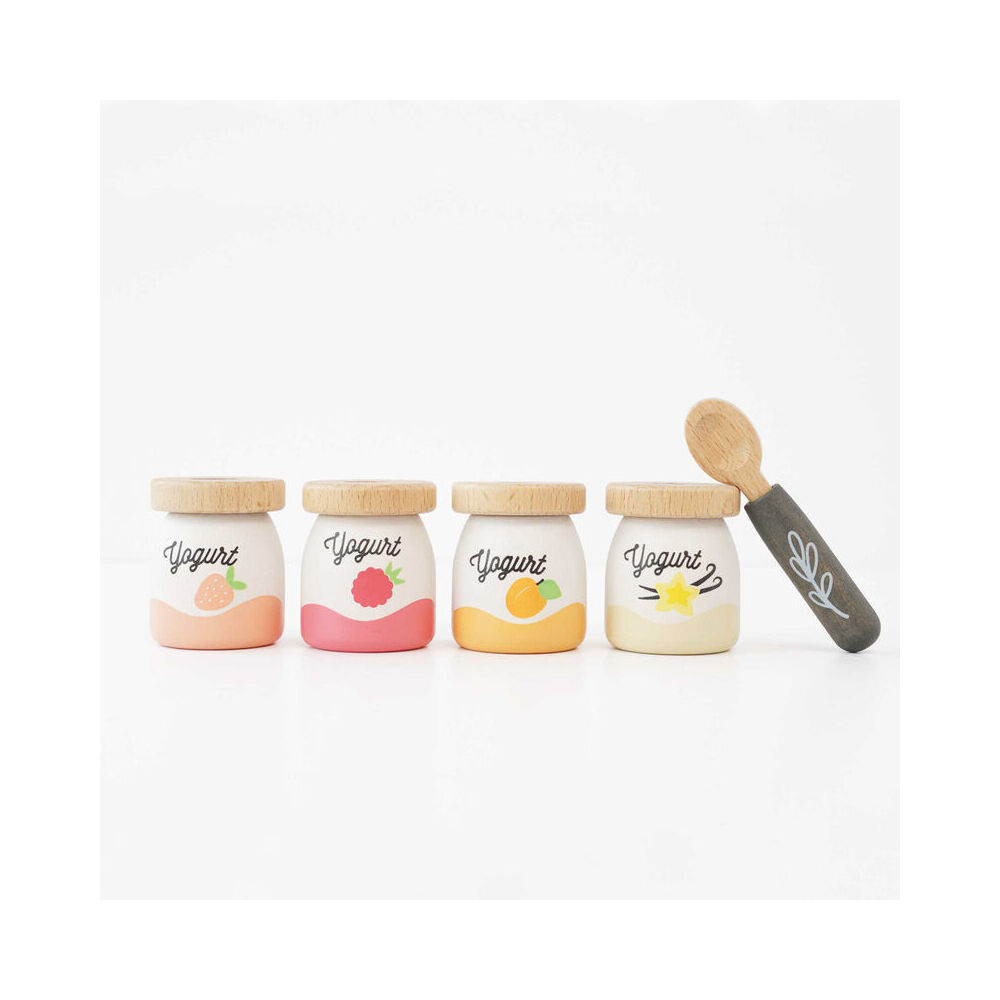 LE Toy Van Wooden Yoghurt Play Food Pack Kids/Children Pretend Play 3y+ (5 Pieces) — image 6