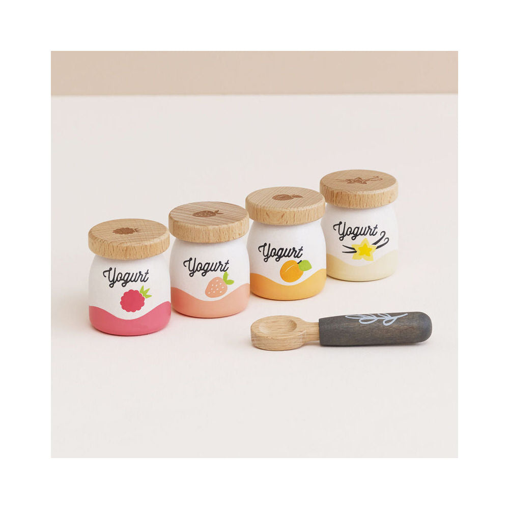 LE Toy Van Wooden Yoghurt Play Food Pack Kids/Children Pretend Play 3y+ (5 Pieces) — image 2