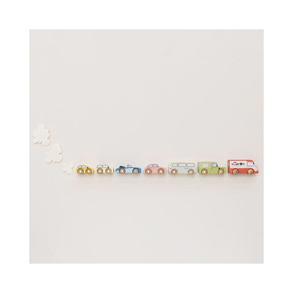 LE Toy Van Wooden Vintage Cars Vehicles Sensory Play Kids/Children 3y+ (7 Pieces) — image 4