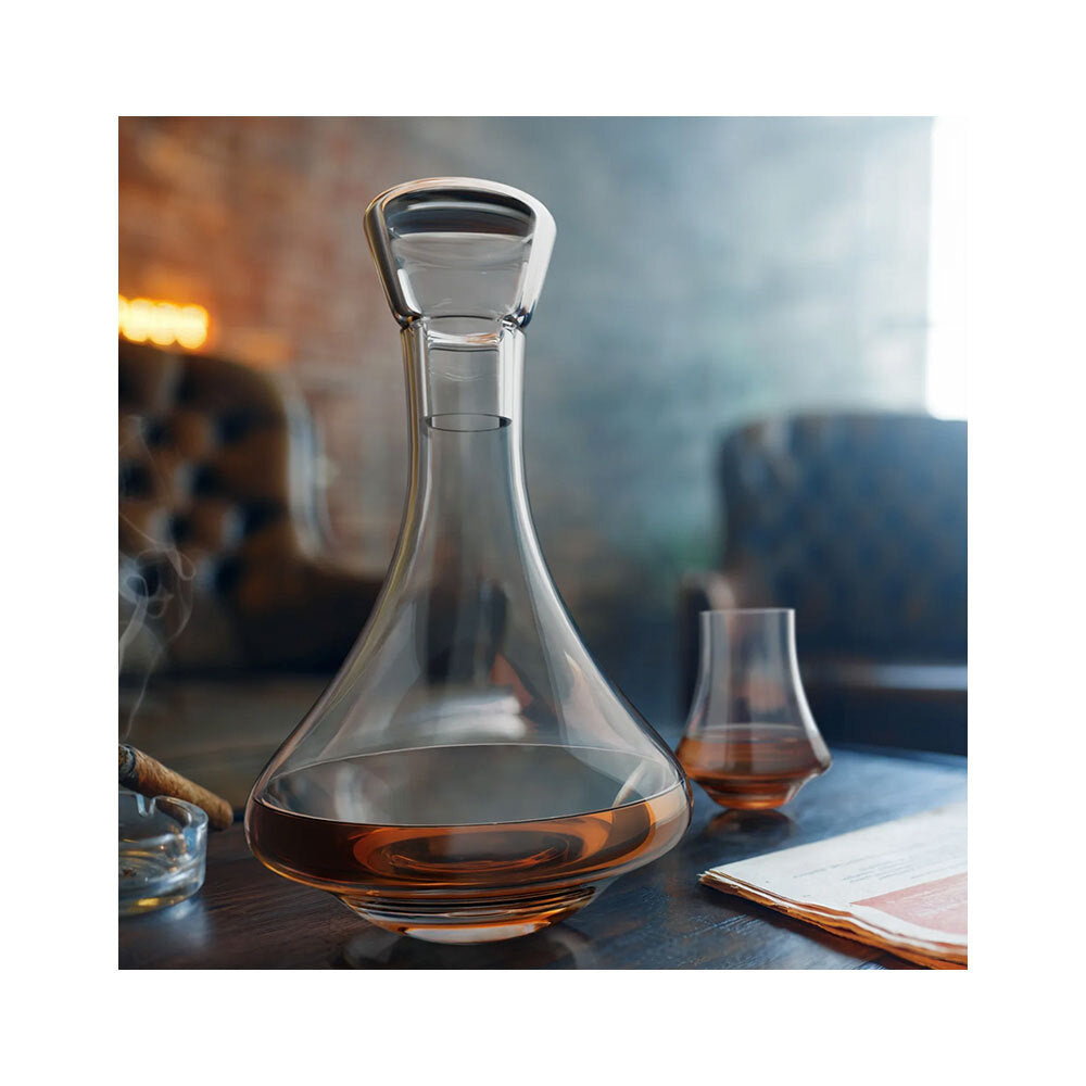 Final Touch 750ml/25oz Revolve Crystal Wine/Spirits Decanter with Stopper — image 4