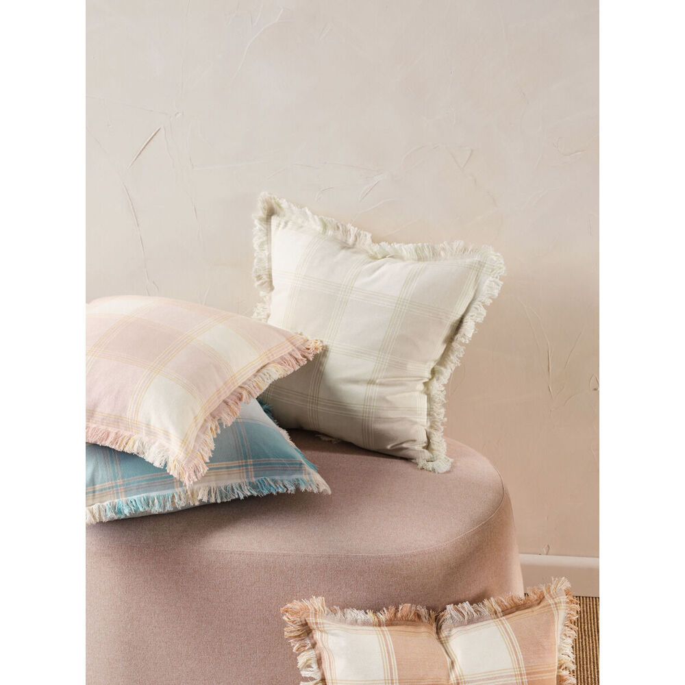 Linen House Evelina Pink Cotton Cushion Square 48x48cm Decorative Pillow Pink — image 2
