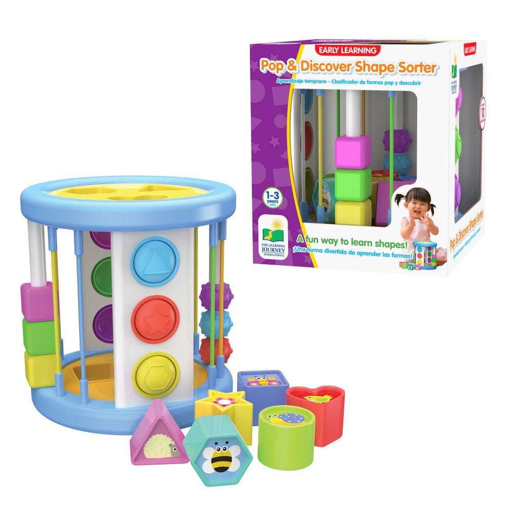Learning Journey Pop & Discover Shape Sorter Kids Fun Educational Toy 1-3y