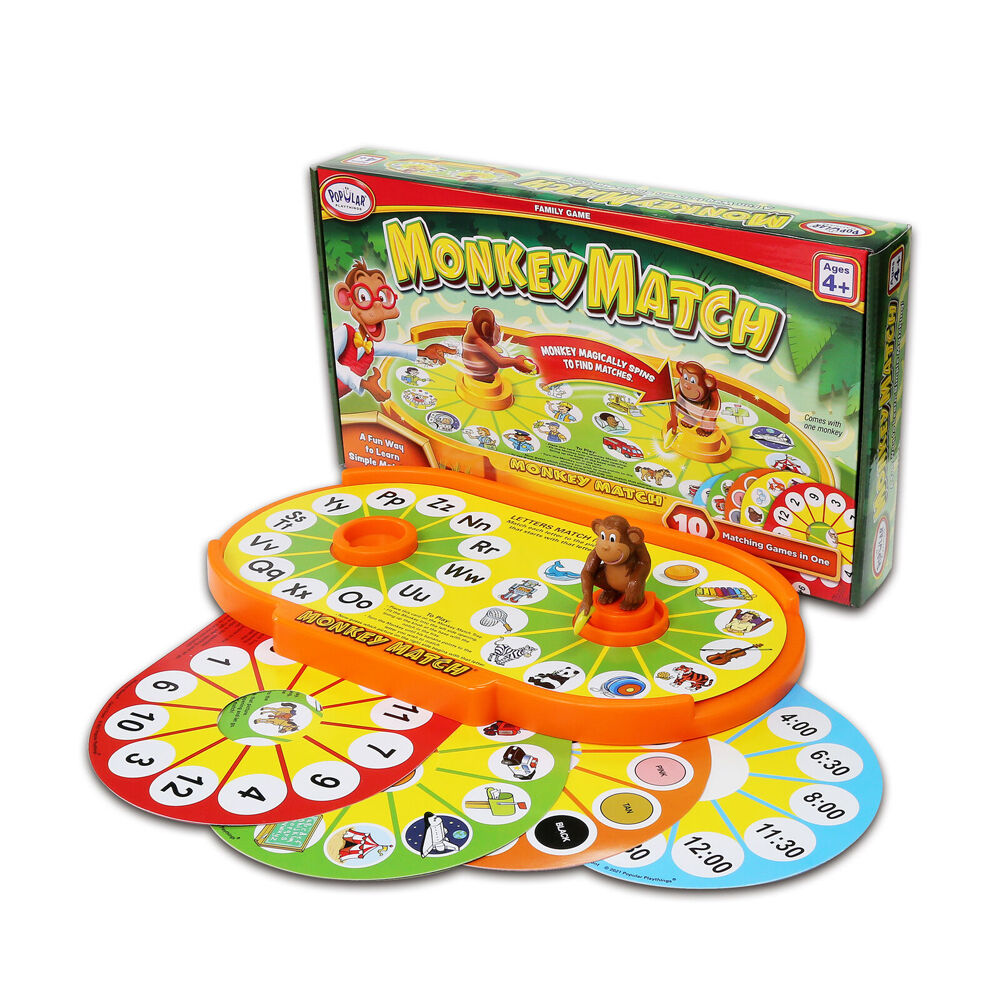 Popular Playthings Kids 4y+ 25.4cm Educational Matching Game Monkey Match