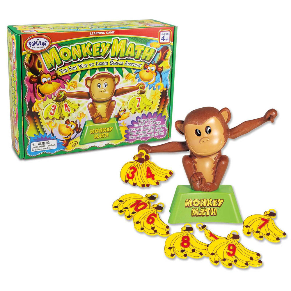 Popular Playthings Monkey Math Educational Addition Fun Learning Game Kids 4y+