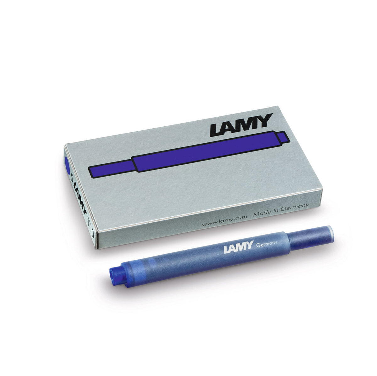 Lamy T10 Fountain Pen Ink Cartridges Fits Safari/Al-Star/Studio Pens Blue (5 Pieces)