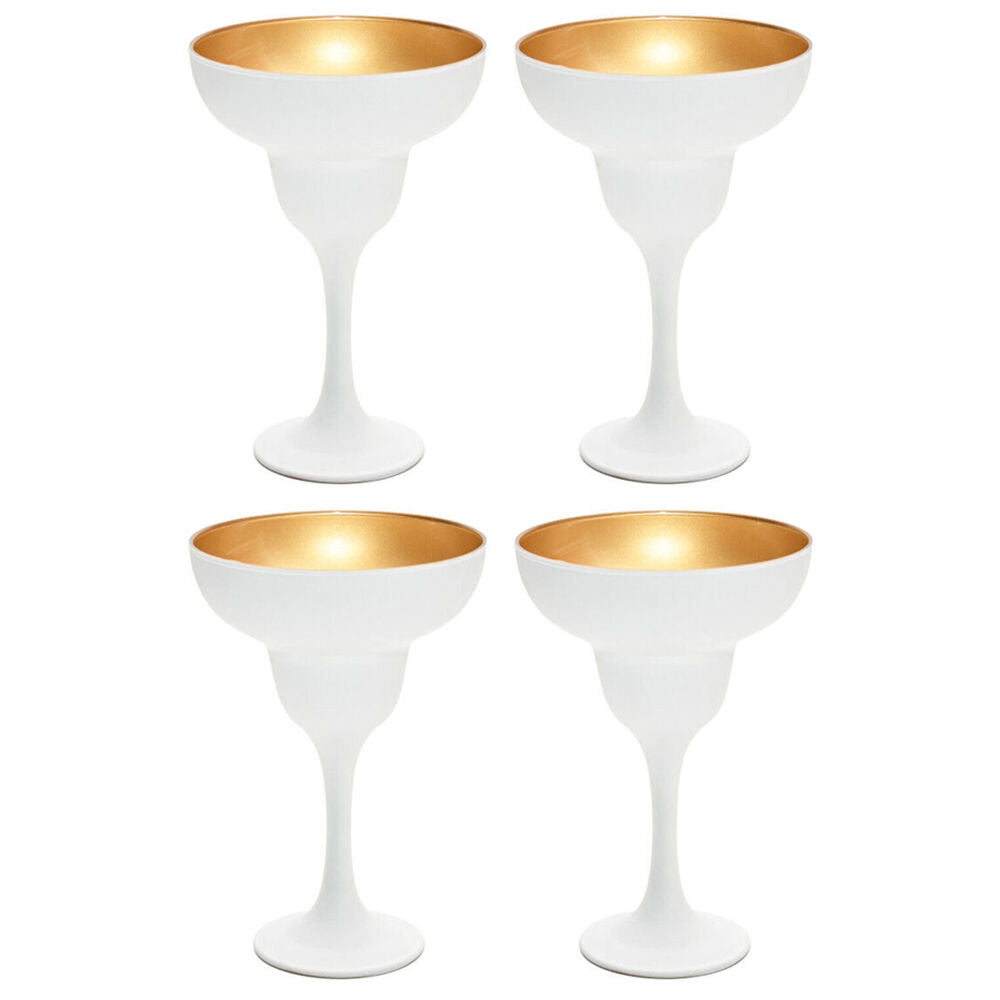 Artcraft Luna Classic Martini Glass Beverage Drinkware White/Gold (4 Pieces) — 305ml