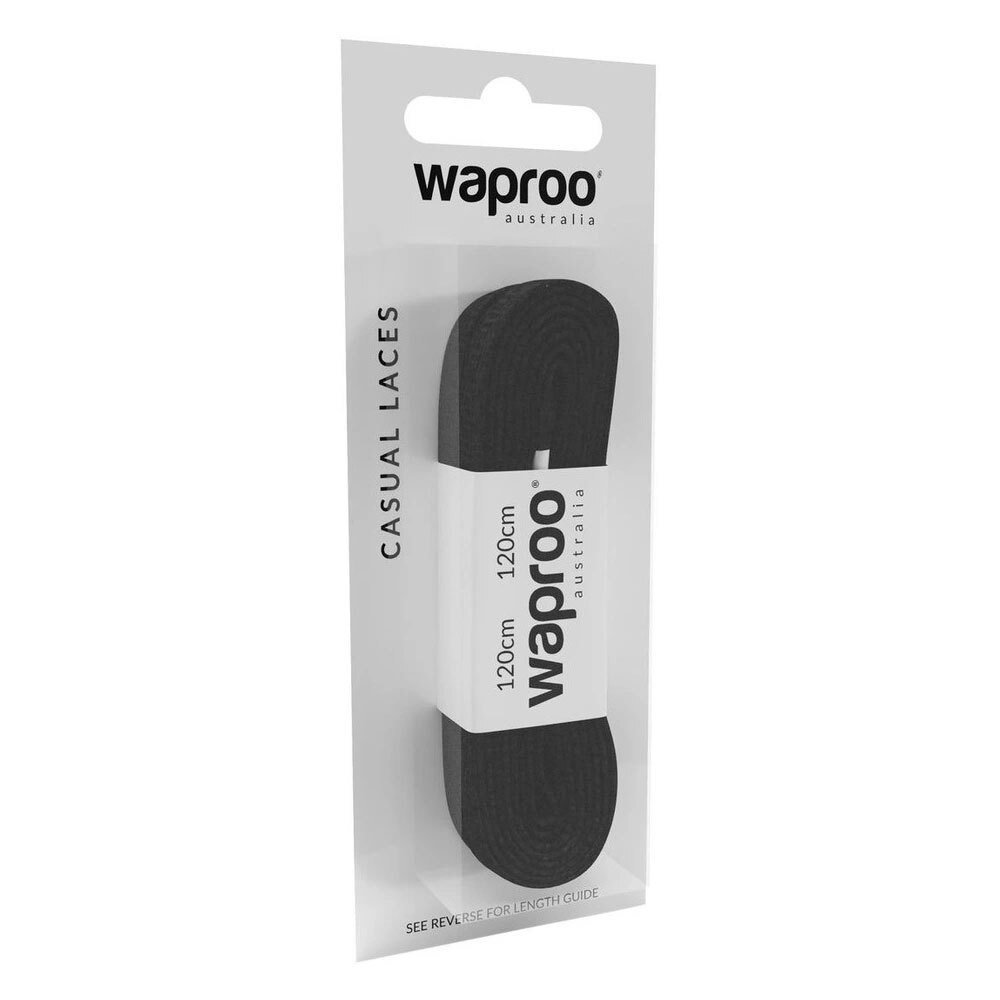 Waproo Platinum Boot/Shoelace Replacement 120cm Flat Track Sneaker Black (2 Pieces)