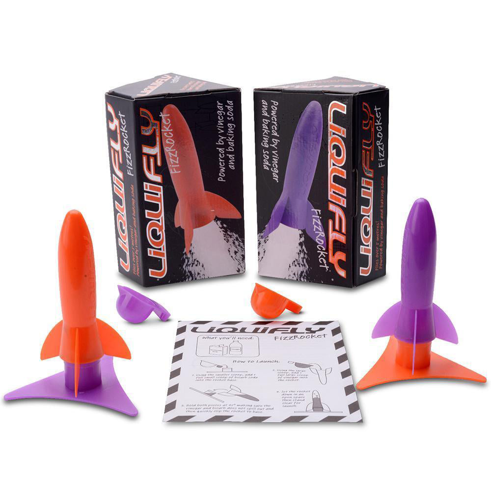 Liquifly FizzRocket Bicarb Power Mini Rocket Outdoor Toy 10.5x7.5cm - Asstd