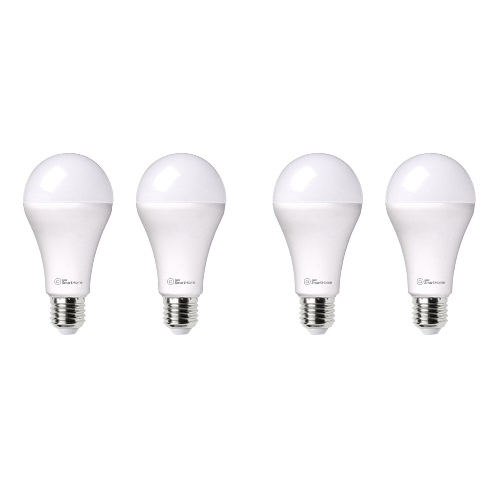 Laser 10W E27 Warm/Cool White Adjust Smart LED Light Bulb WiFi App Control (4 Pack)