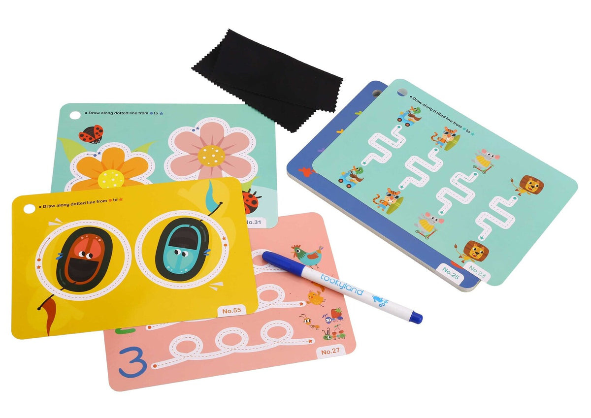 Tookyland Let's Trace Tracing Lines & Trails Flash Cards Educational Toy 3+ (33 Pieces) — image 3