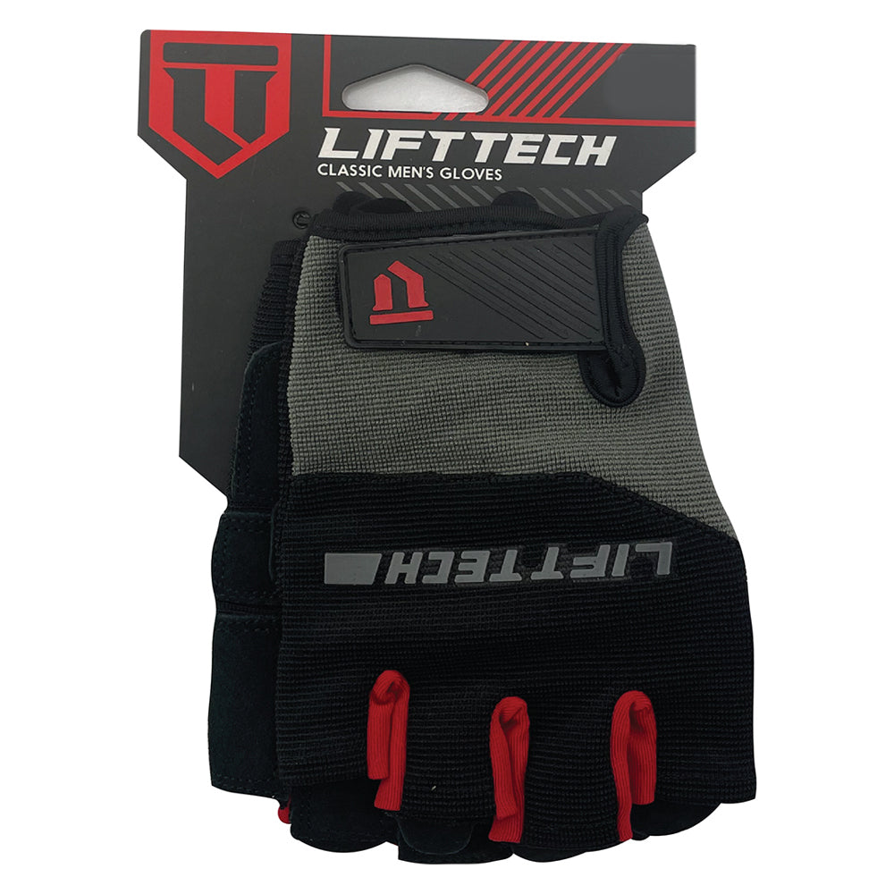 Lifttech Fitness Men's Half-Finger Classic Weight Lifting Gym/Workout Gloves — S L