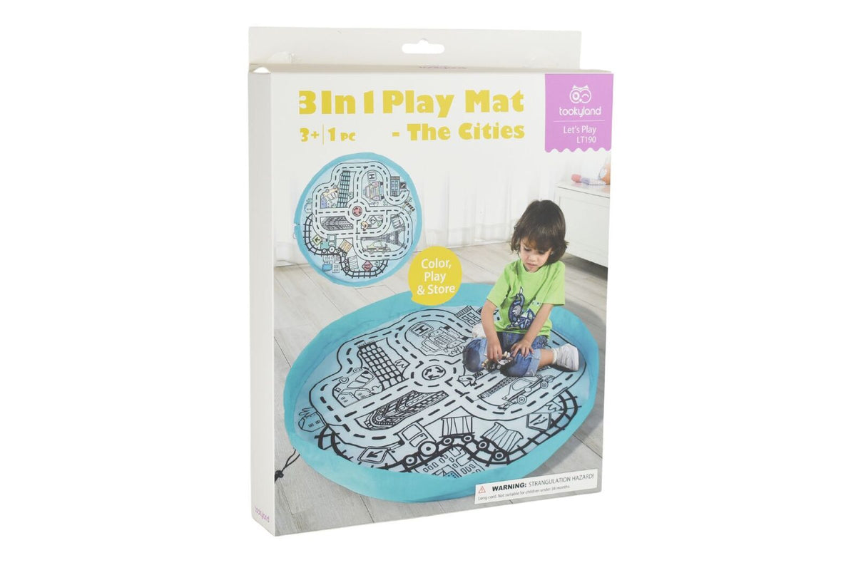 Tookyland 3-in-1 Playmat The Cities Kids/Toddler Activity Fun Mat Play Toy 3+ — image 7