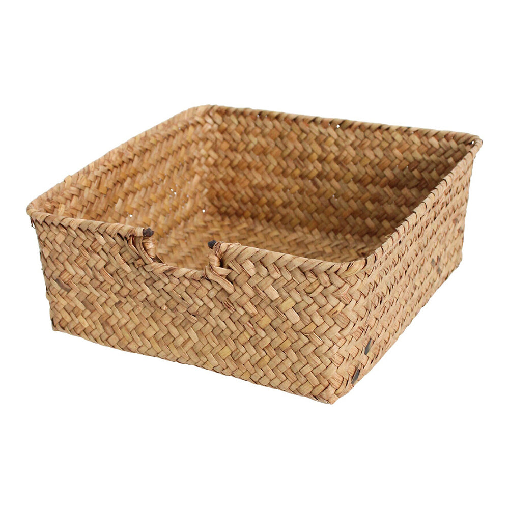 LVD Straw 20cm Napkin Holder Basket Square Storage Organiser Home Decor Natural