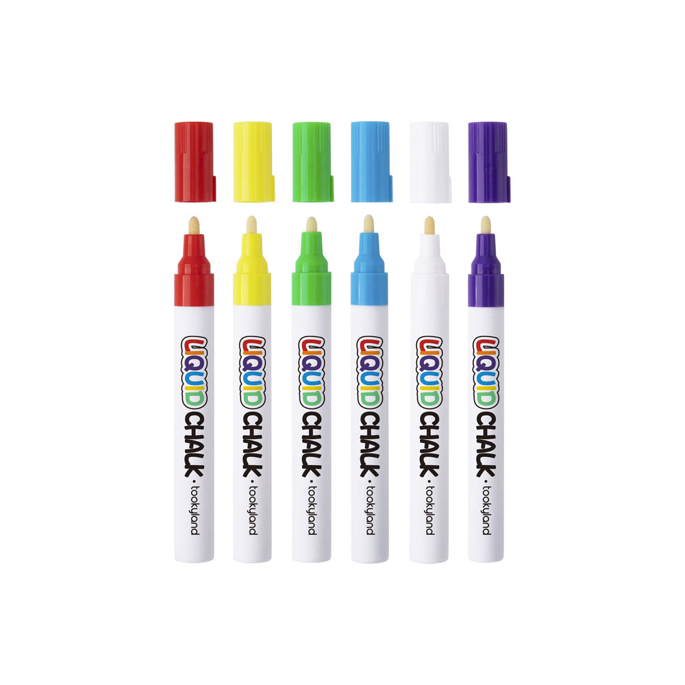 Tooky Toy Tookyland Liquid Chalk Colouring Craft DIY Kids Drawing Markers Art Pack 3+ (12 Pieces) — image 2