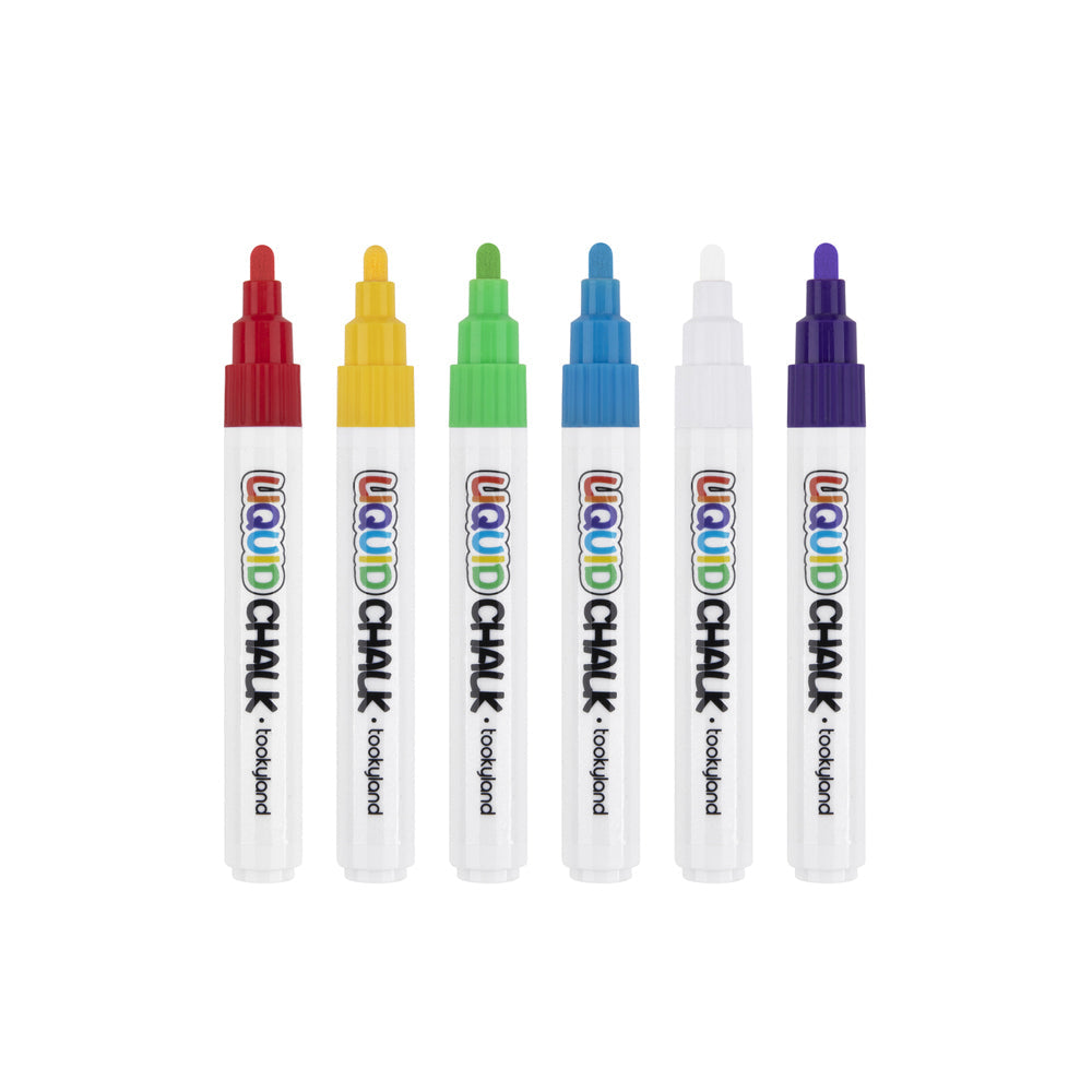 Tooky Toy Tookyland Liquid Chalk Colouring Craft DIY Kids Drawing Markers Art Pack 3+ (12 Pieces)