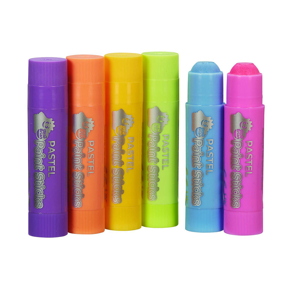 Little Brian Paint Sticks Pastel Coloured Imaginative Kids/Childrens Toy 3+ (6 Pieces)