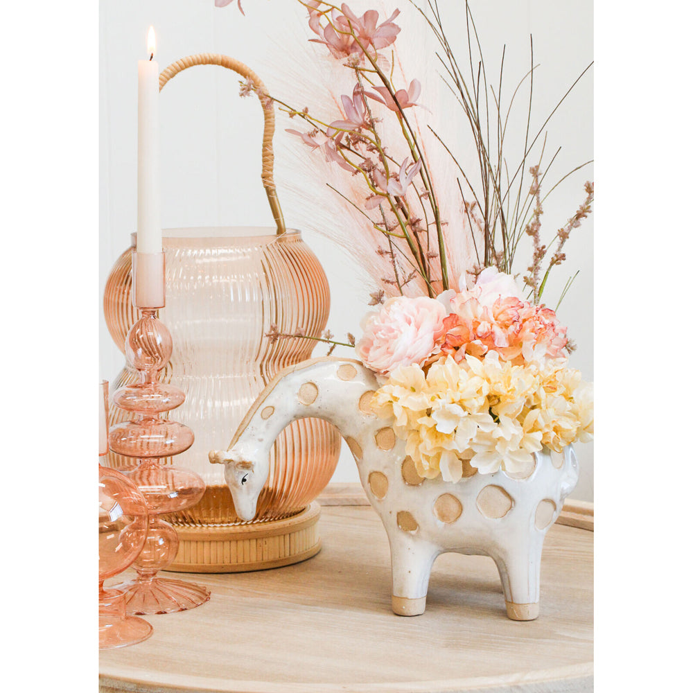 LVD Lawrence Giraffe Ceramic 26.5cm Planter Home/Garden Decor Plant Pot White/Beige — image 2