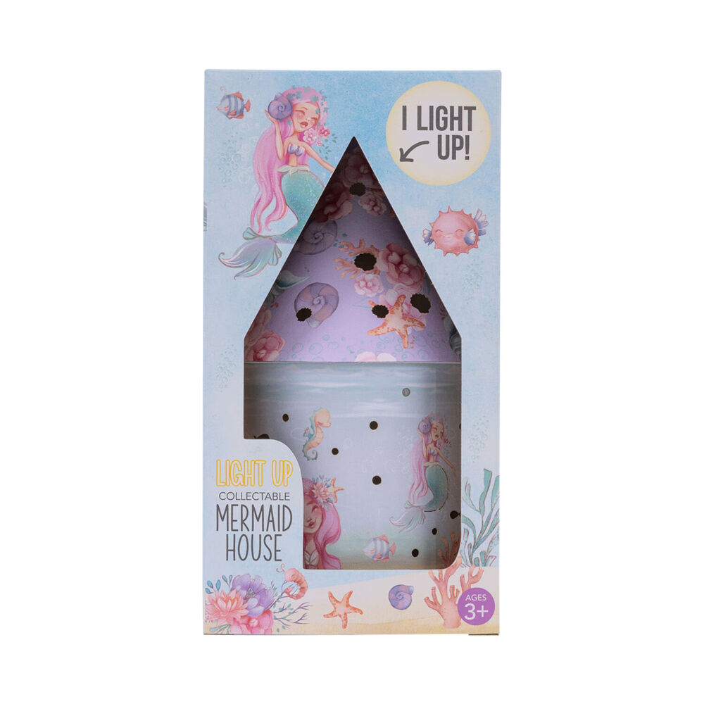 Splosh Mermaid Plastic/Paper Light Up House 10.5x22cm Kids Night Light Decor — image 2