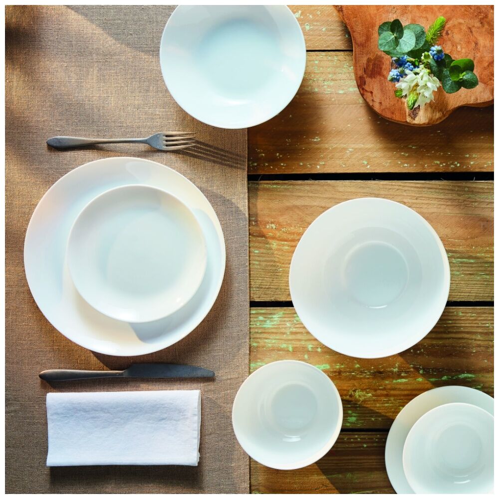 Luminarc Diwali Dessert Plate 19x1.7cm Serveware Opal Glass White (6 Pieces) — image 5