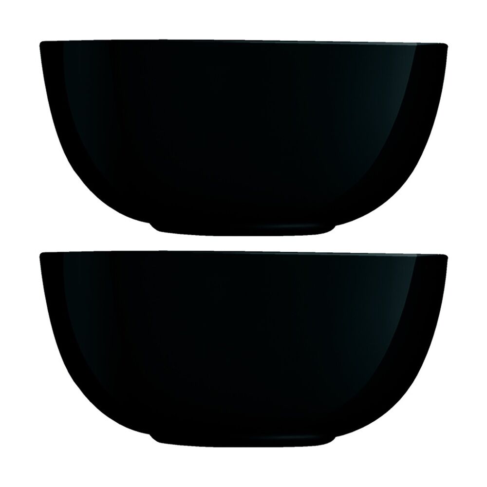 Luminarc 2pc Luminarc Diwali Salad Bowl 21x10cm Serveware Opal Glass Black (2 Pack) — image 2