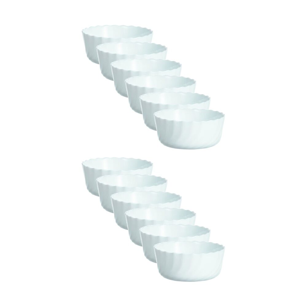 Luminarc 6pc Luminarc Smart Trianon Baking Ramekins 12x5cm Bakeware Opal Glass White (2 Pack)